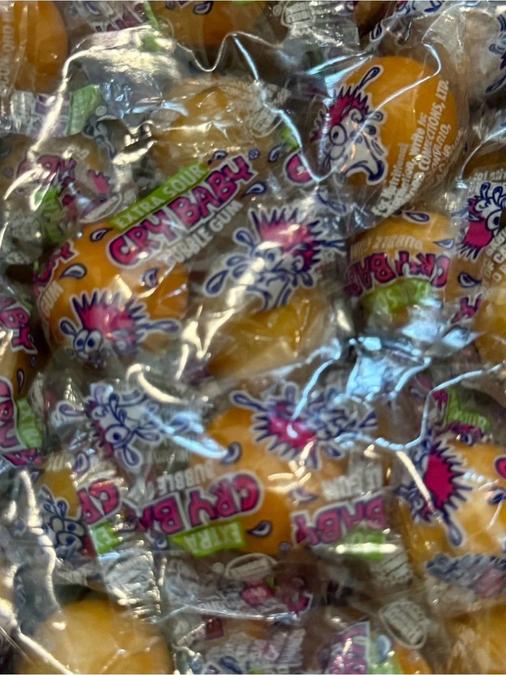 Cry Baby Extra Sour Bubble Gum - Orange